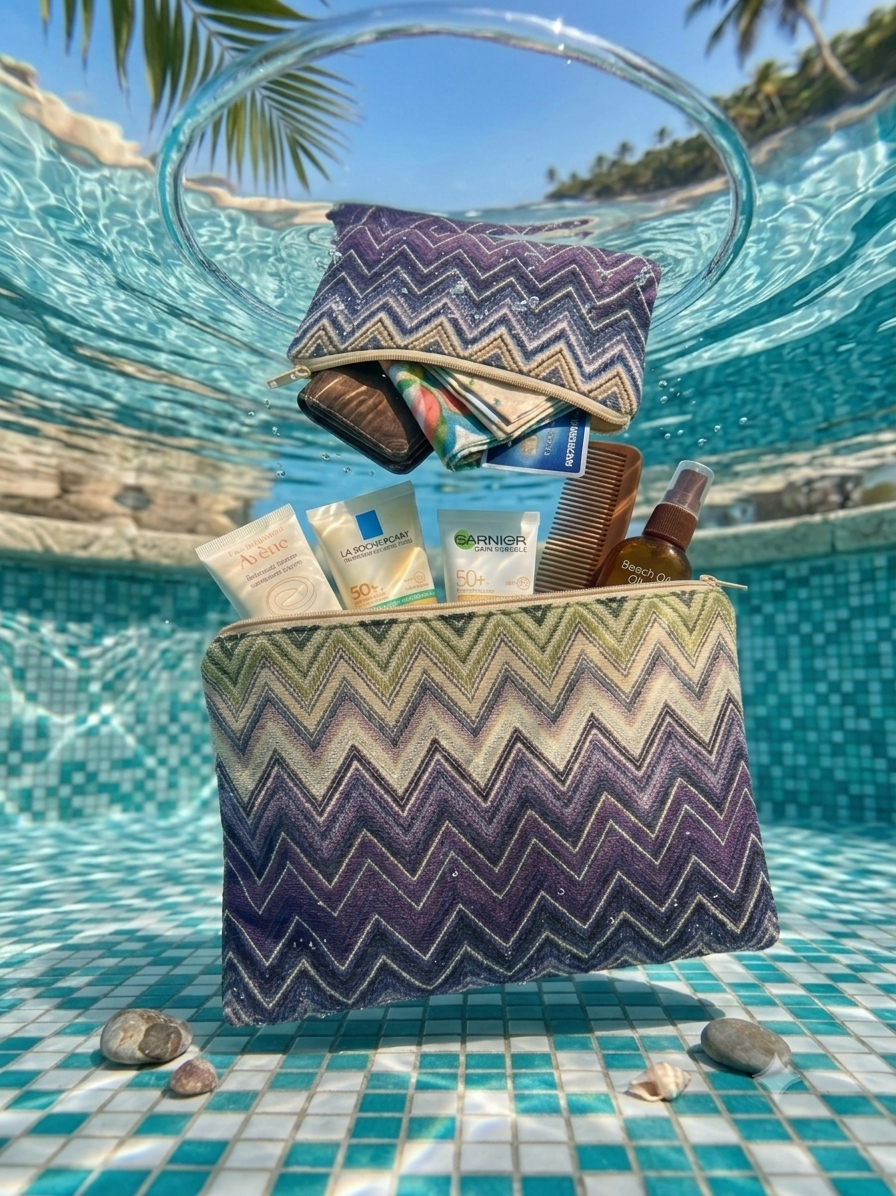 Set Deluxe Kaleido | Coppia di Pochette Artigianali da Mare e Viaggio