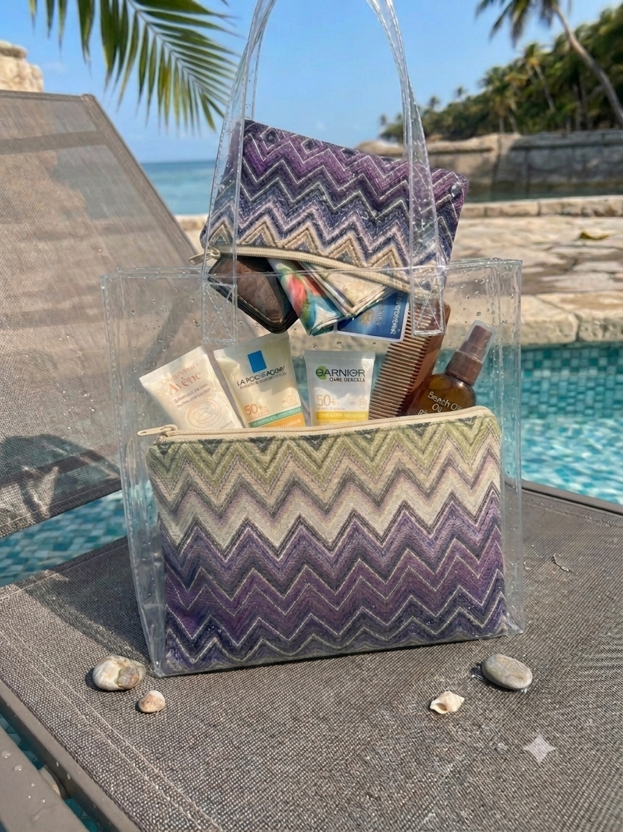 Set Deluxe Kaleido | Coppia di Pochette Artigianali da Mare e Viaggio