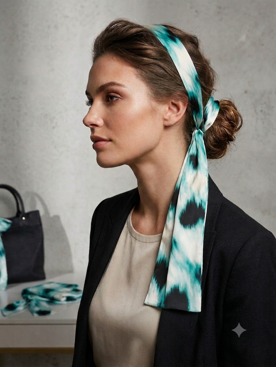 Trilogia di Seta Aura | Set Sartoriale Foulard e Nastri Coordinati